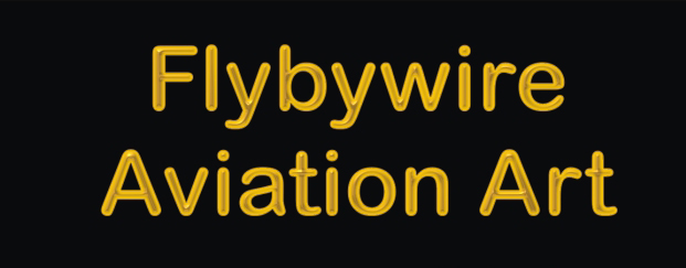 Flybywire Aviation Art text Logo